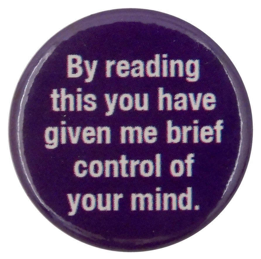 By Reading This - Button Badge