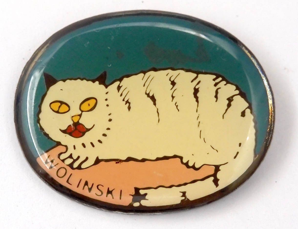 Cat - 'By Georges Wolinski' Enamel Badge