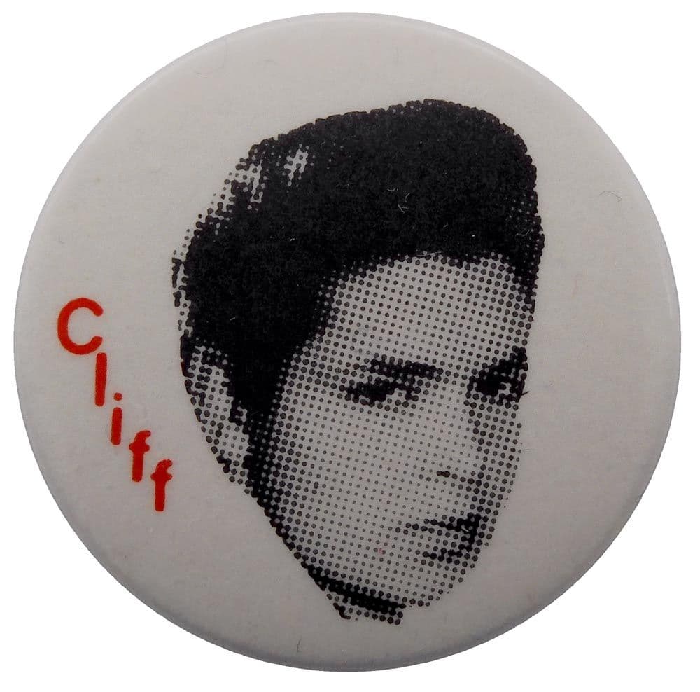 Cliff Richard - 'White Background' Button Badge