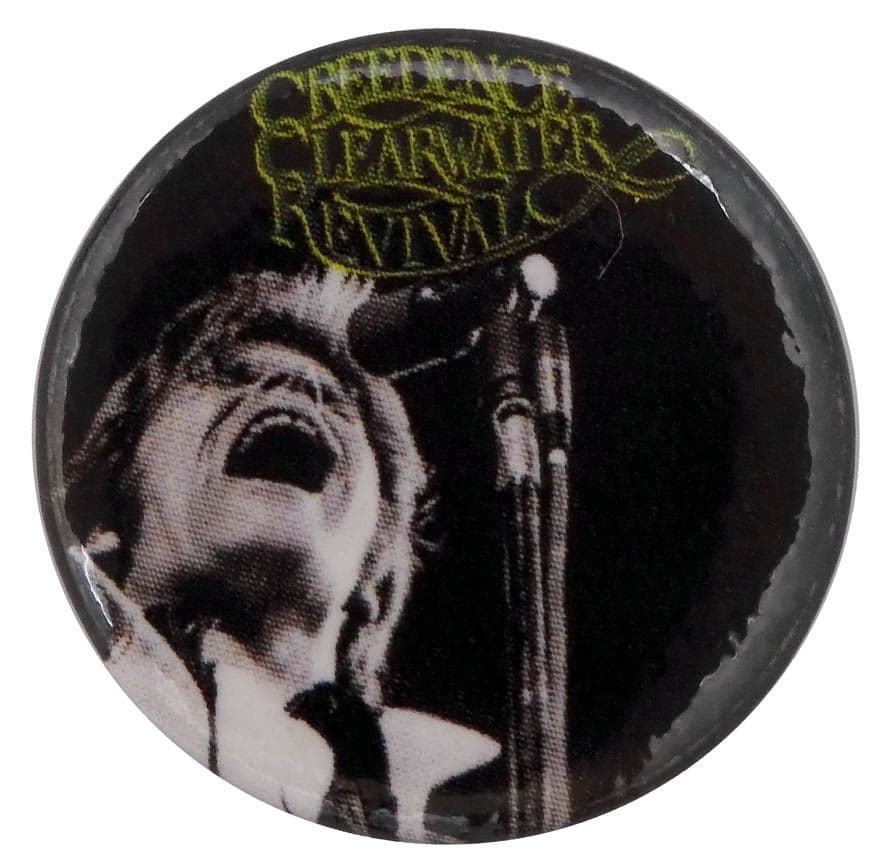 Creedence Clearwater Revival - 'John Fogerty Singing' Button Badge * CCR *