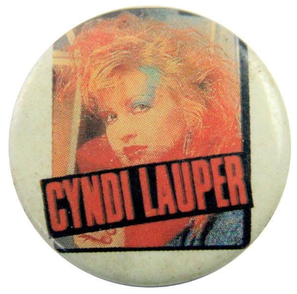 Cyndi Lauper - 'Blue Eyeshadow' Button Badge