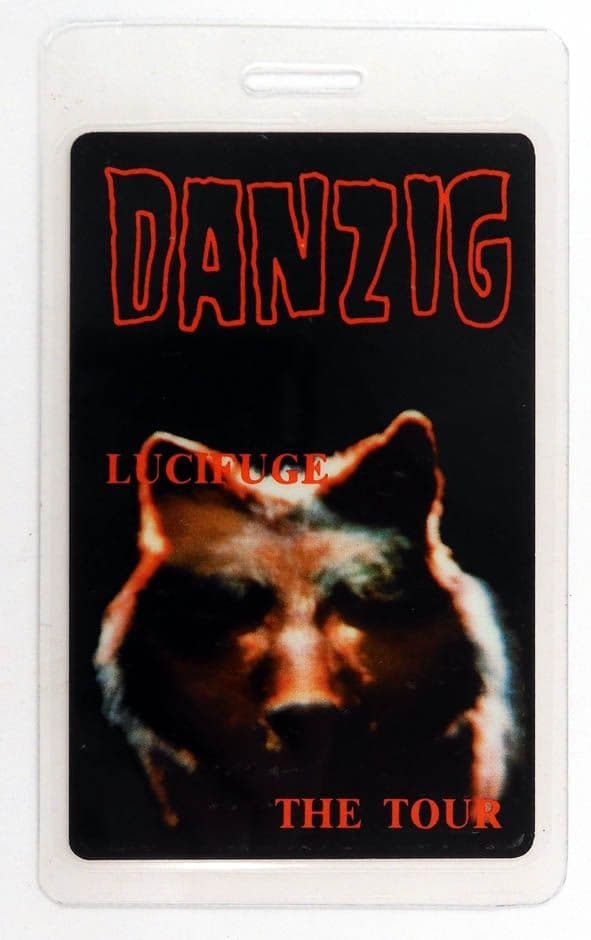 Danzig - 'Lucifuge Tour 1990'  Laminated Backstage Pass
