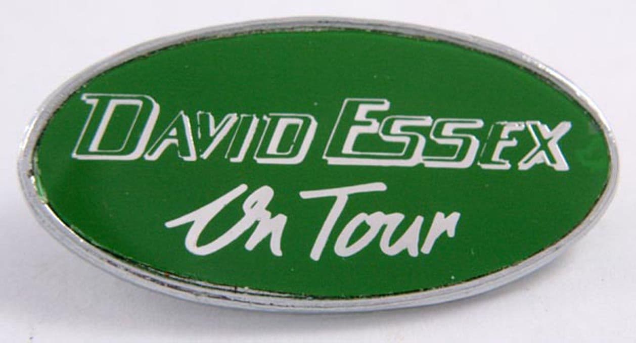 David Essex - 'On Tour' Green Lapel Badge