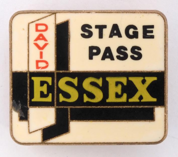 David Essex - 'Stage Pass' Enamel Badge