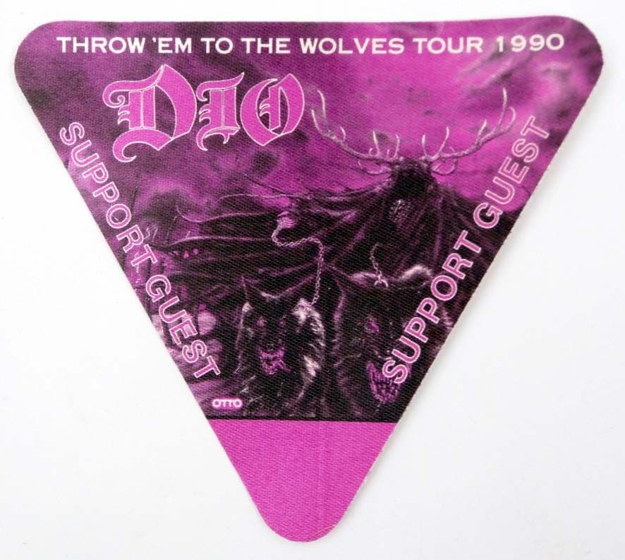 Dio - 'Throw 'em to the Wolves Tour 1990 Support Guest' Backstage Pass