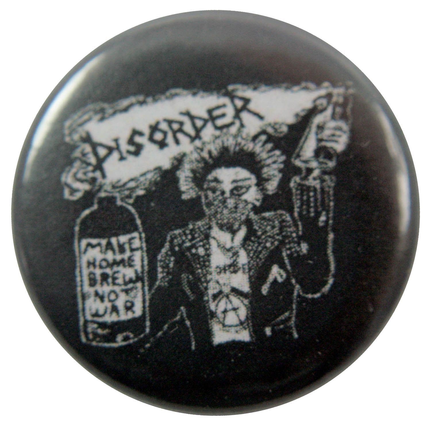 Disorder - 'Make Homebrew Not War' Button Badge
