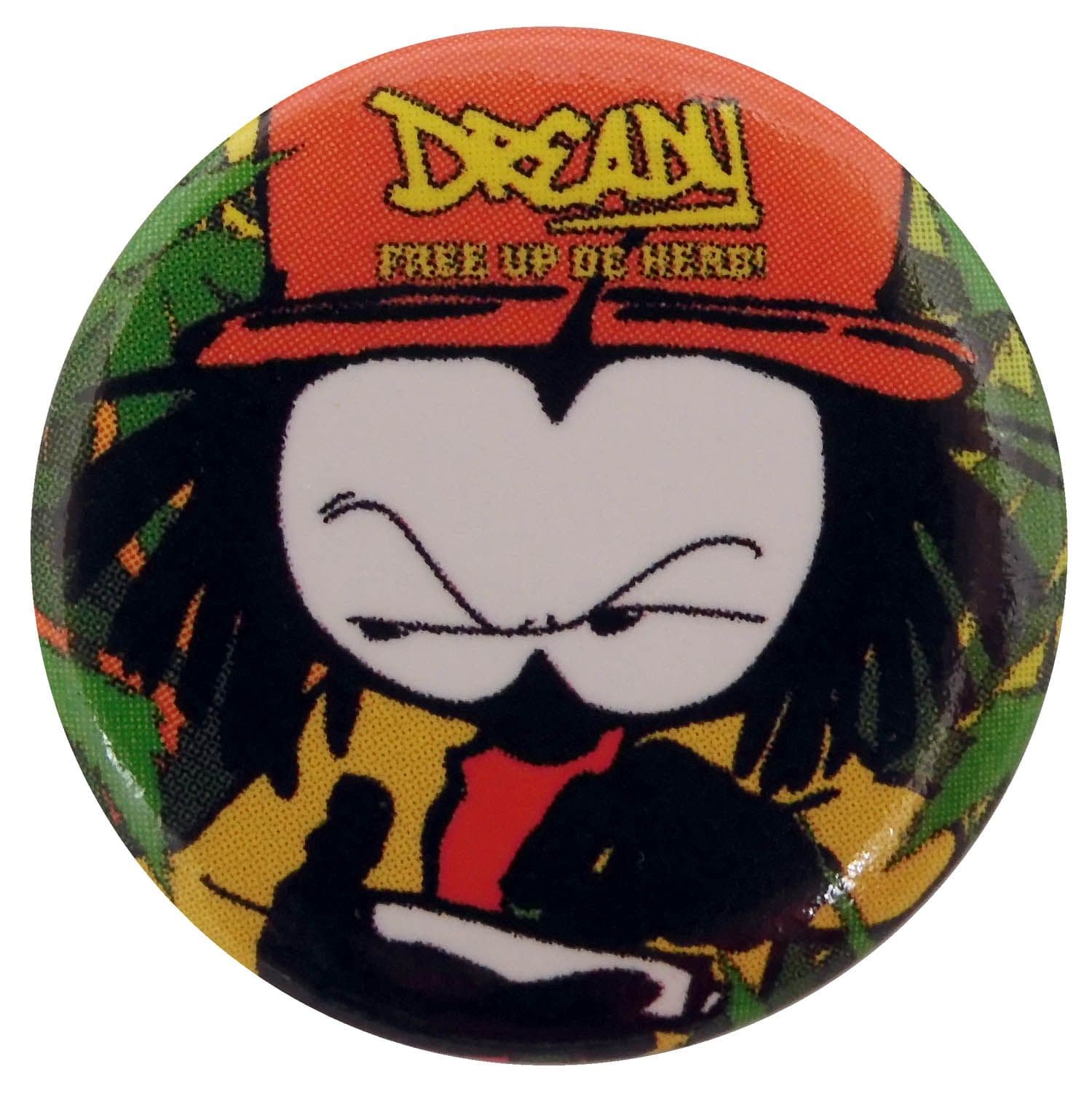 Dready - 'Free Up De Herb' Button Badge