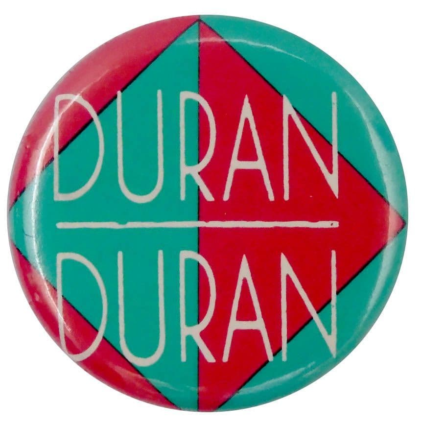 Duran Duran - 'Name Pink / Green' Button Badge