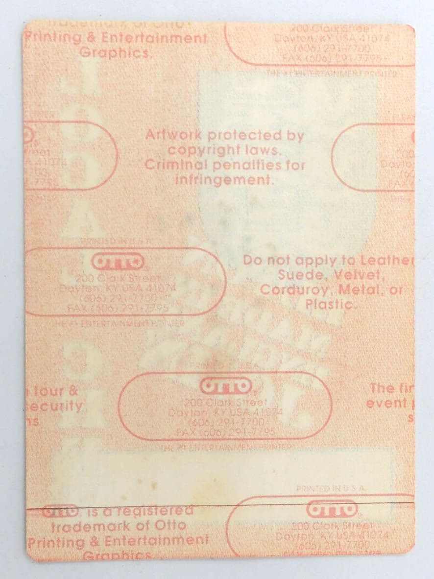 Elton John - 'Made in England Tour 1995 Local Crew' Backstage Pass