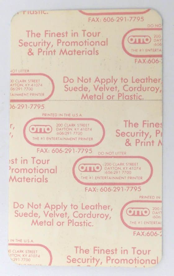 Elton John - 'The World Tour 1989-90 VIP' Red Backstage Pass