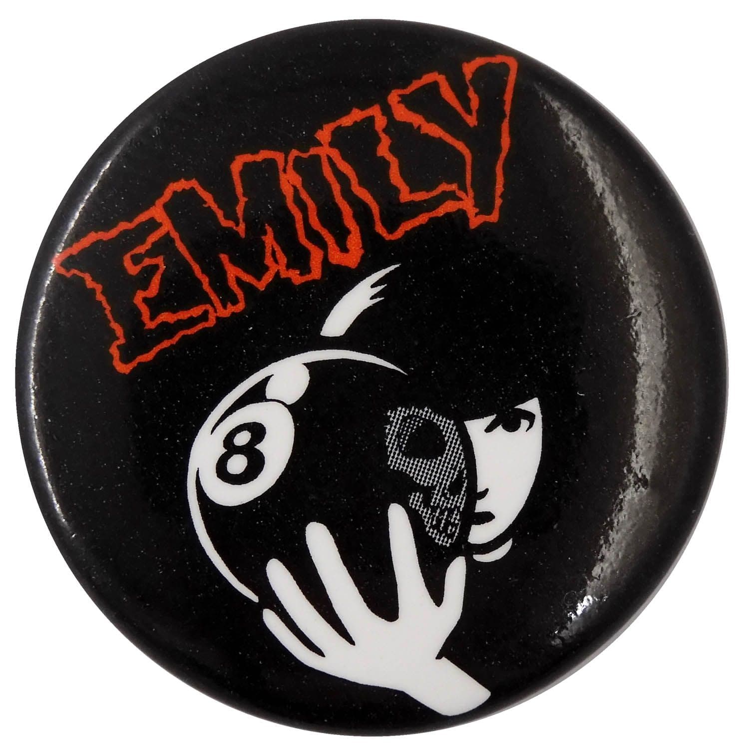 Emily the Strange - '8 Ball' Button Badge