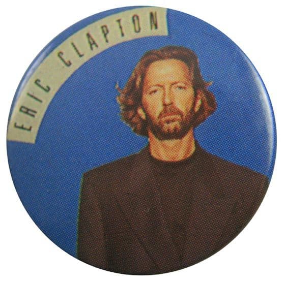 Eric Clapton - 'Eric Blue' Button Badge