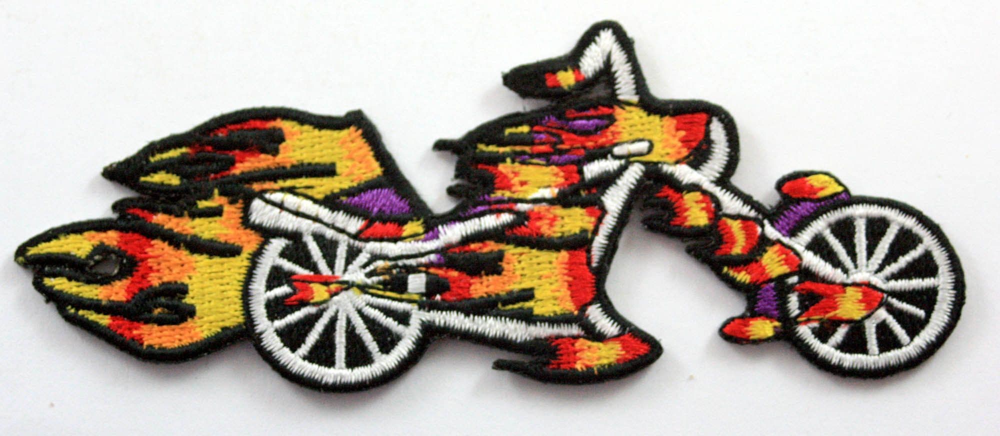 Flaming Bike - Embroidered Patch