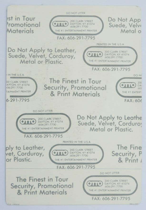 Fleetwood Mac - 'Behind the Mask World Tour 1990 Dressing Room'  Blue Vintage Backstage Pass