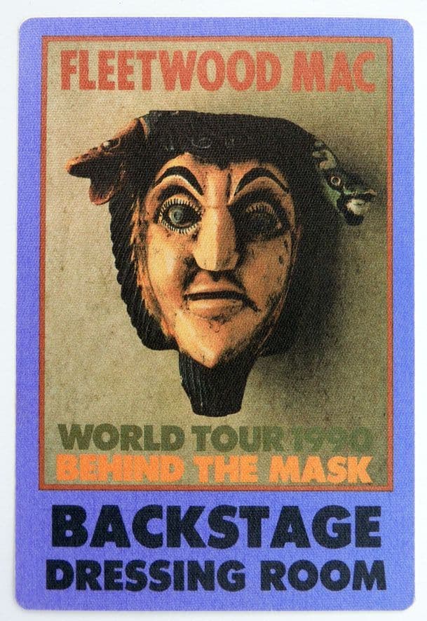 Fleetwood Mac - 'Behind the Mask World Tour 1990 Dressing Room'  Purple Vintage Backstage Pass