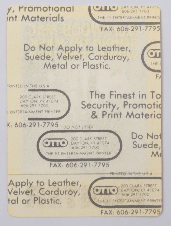 Fleetwood Mac - 'Behind the Mask World Tour 1990 Punter' Vintage Backstage Pass