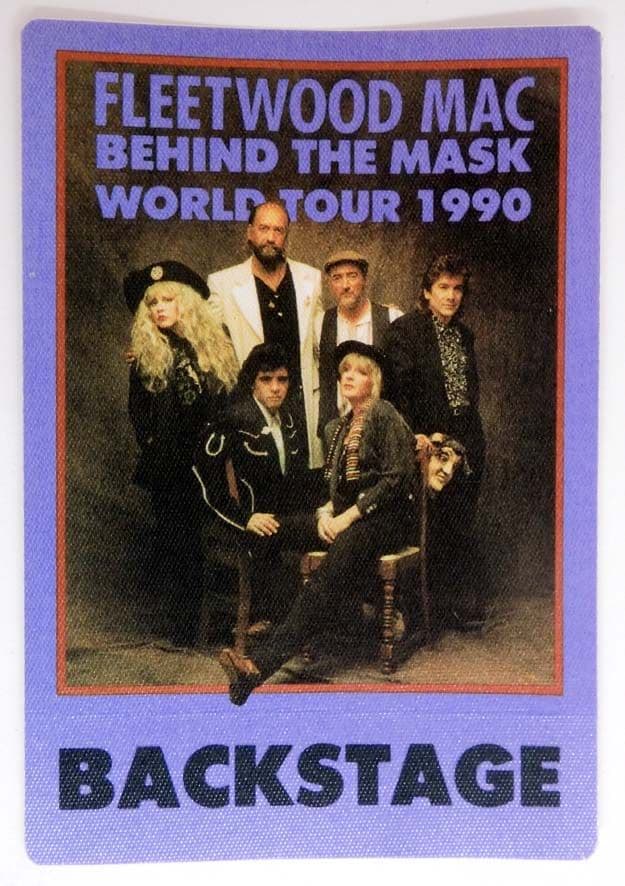 Fleetwood Mac - 'Behind the Mask World Tour 1990' Vintage Backstage Pass