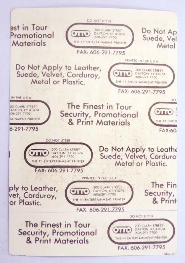 Fleetwood Mac - 'Behind the Mask World Tour 1990' Vintage Backstage Pass