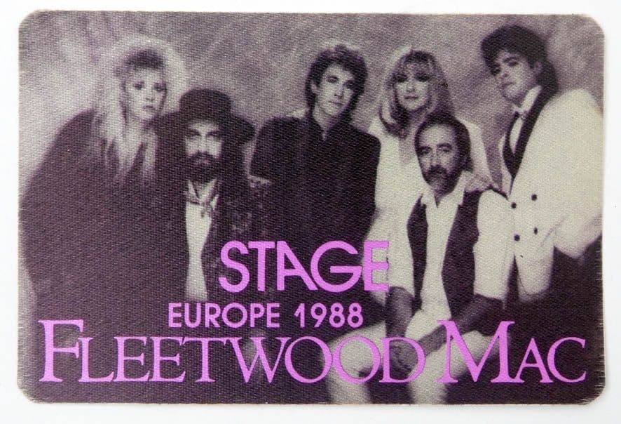 Fleetwood Mac - 'Europe Tour 1988 Stage' Vintage Backstage Pass