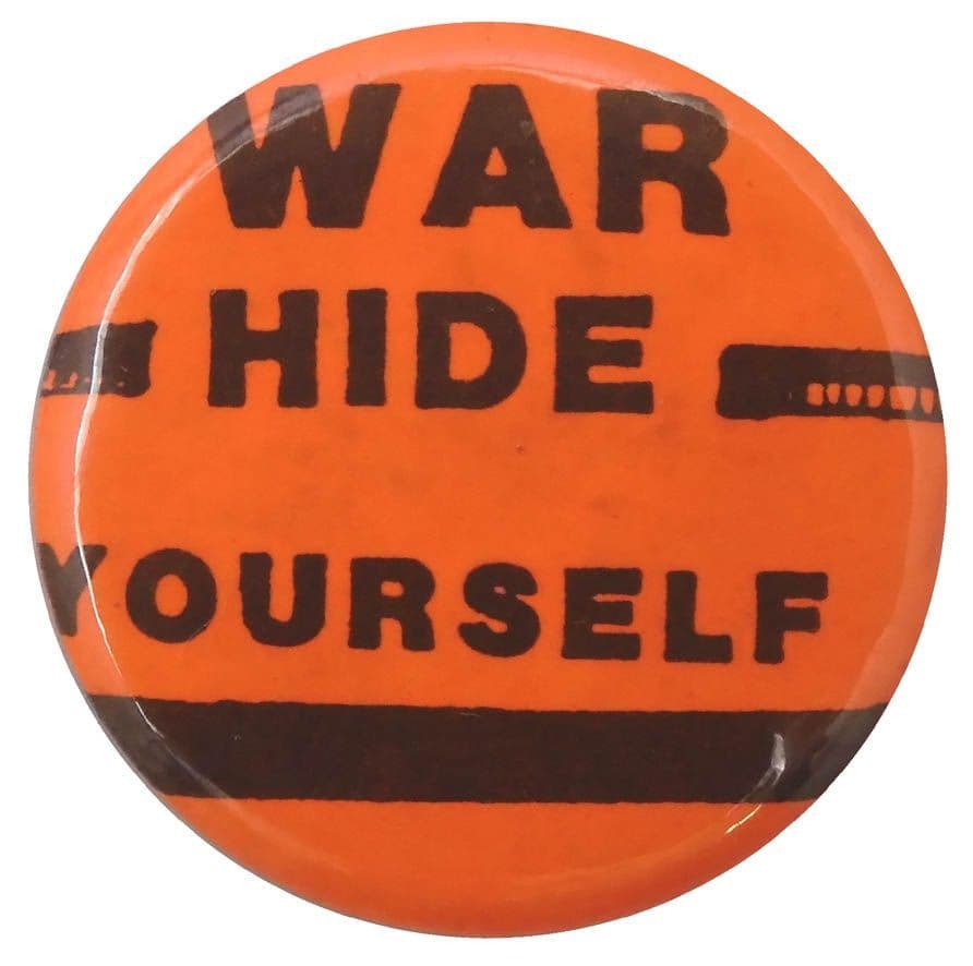 Frankie Goes to Hollywood - 'War Hide Yourself Orange' Button Badge