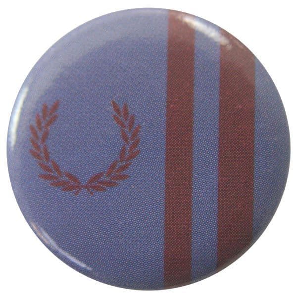 Fred Perry - 'Blue Purple Stripes' Button Badge