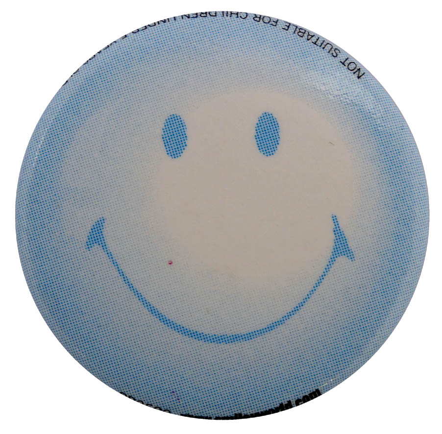 Smiley - 'Blue Smiley' Button Badge