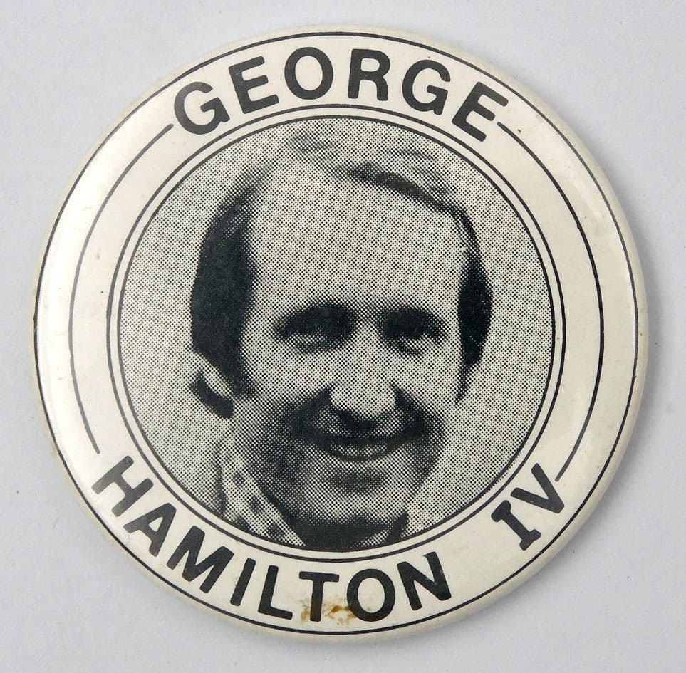 George Hamilton IV - 'Black & White' 54mm Badge