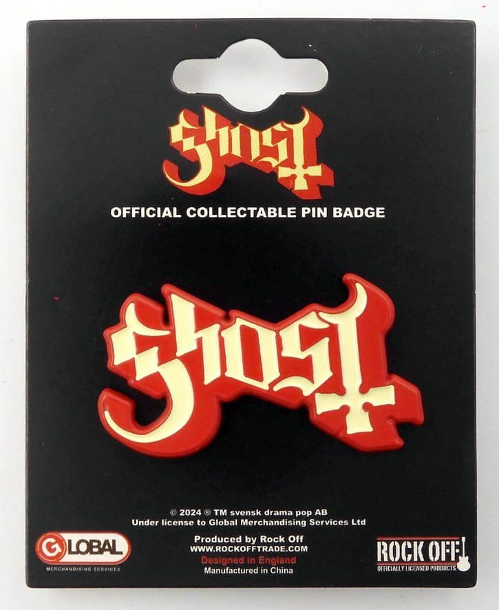 Ghost - 'Logo' Enamelled Cast Metal Badge