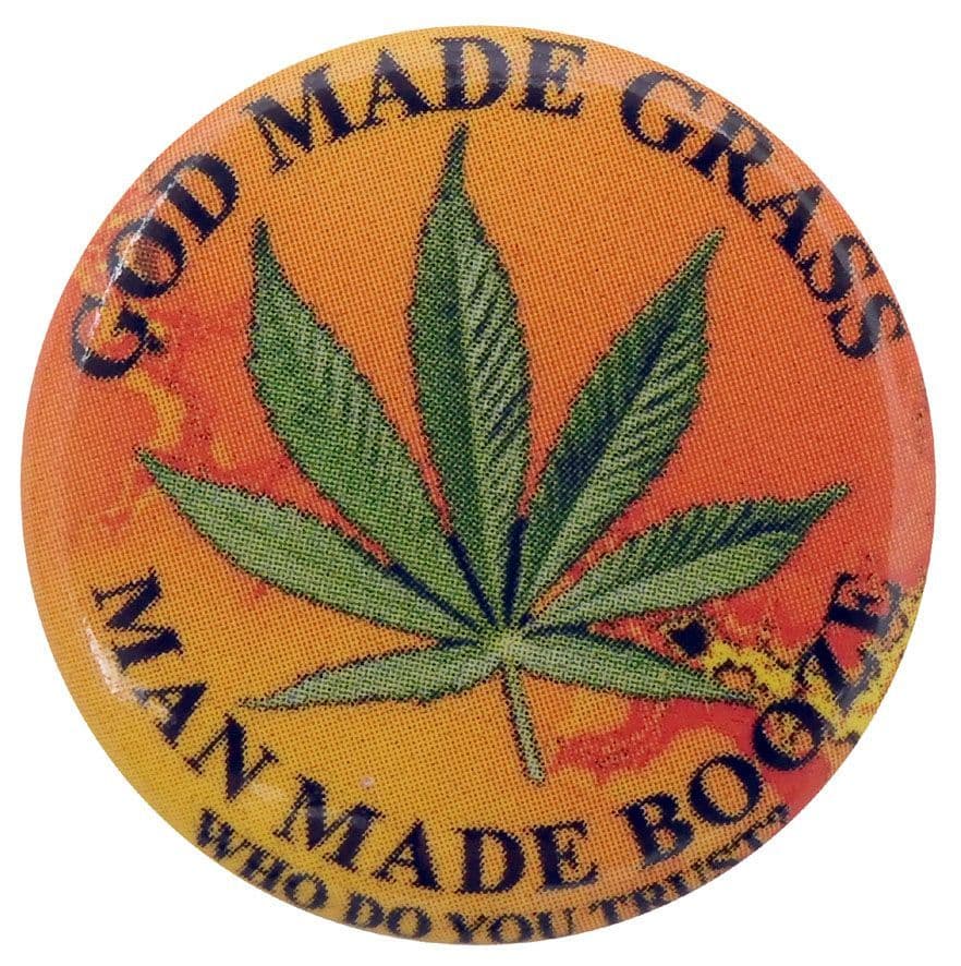 God Made Grass - Button Badge