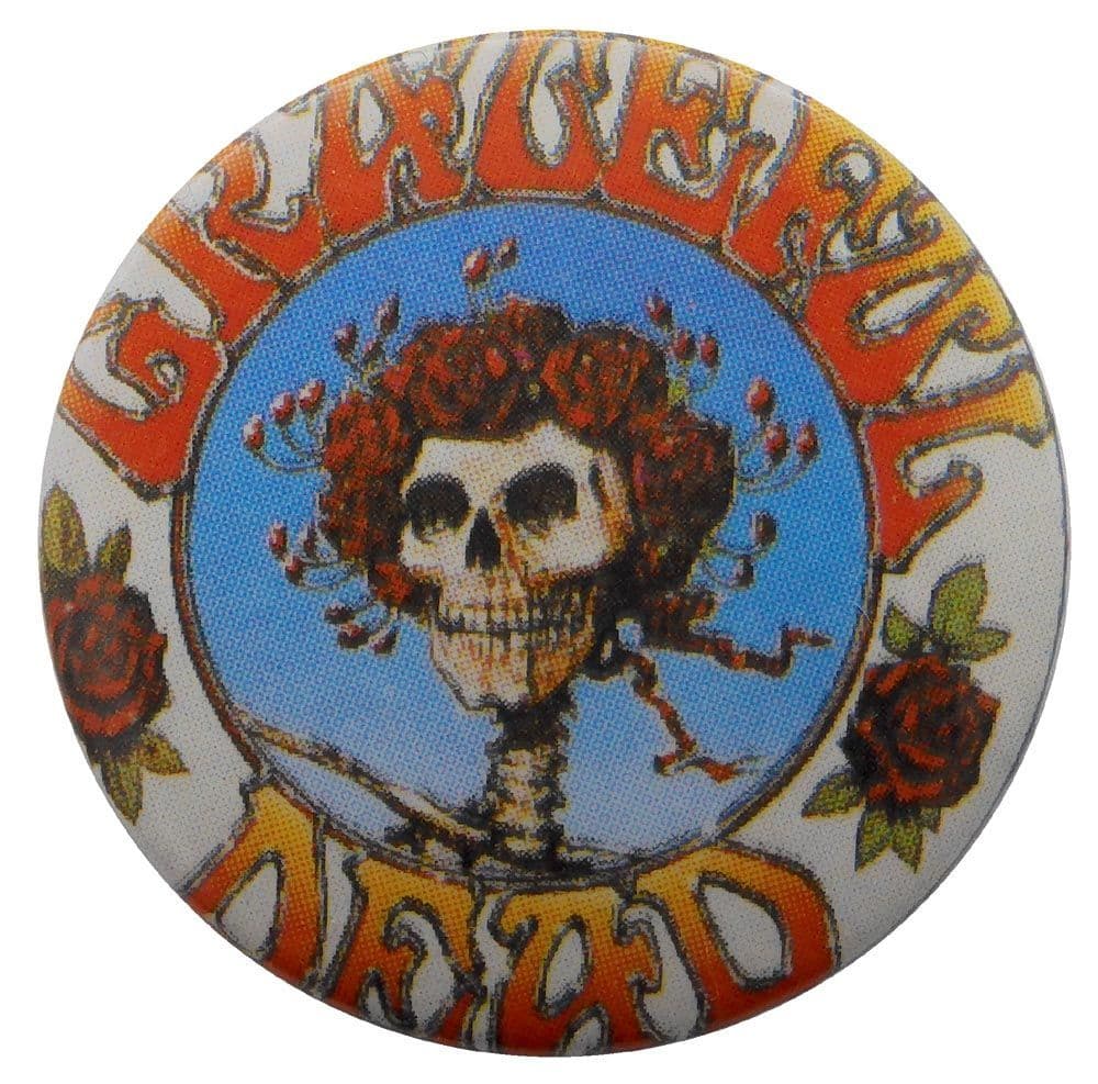 Grateful Dead - 'Skull & Roses' Button Badge