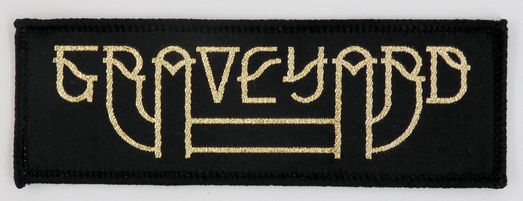 Graveyard - 'Gold Glittery Logo' Woven Patch