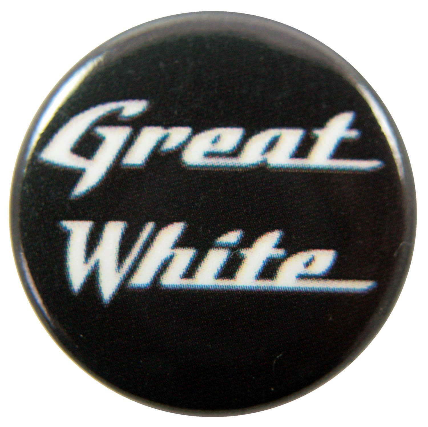 Great White - 'Logo' Button Badge