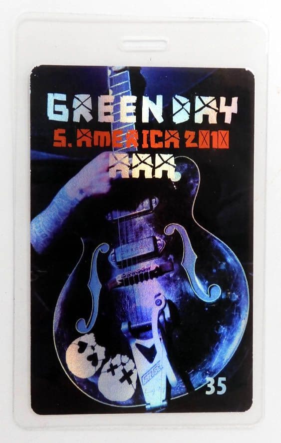 Green Day - '21st Century Breakdown Tour 2010' Laminated Backstage Pass