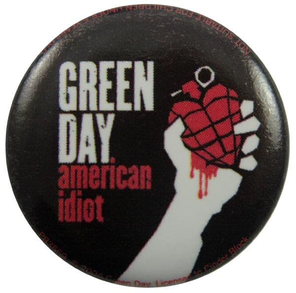 Green Day - 'American Idiot' Button Badge