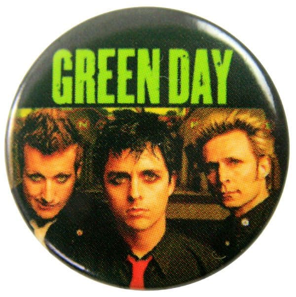 Green Day - 'Group Black' Button Badge