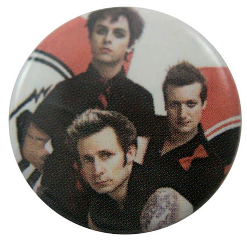 Green Day - 'Group Red and White' Button Badge