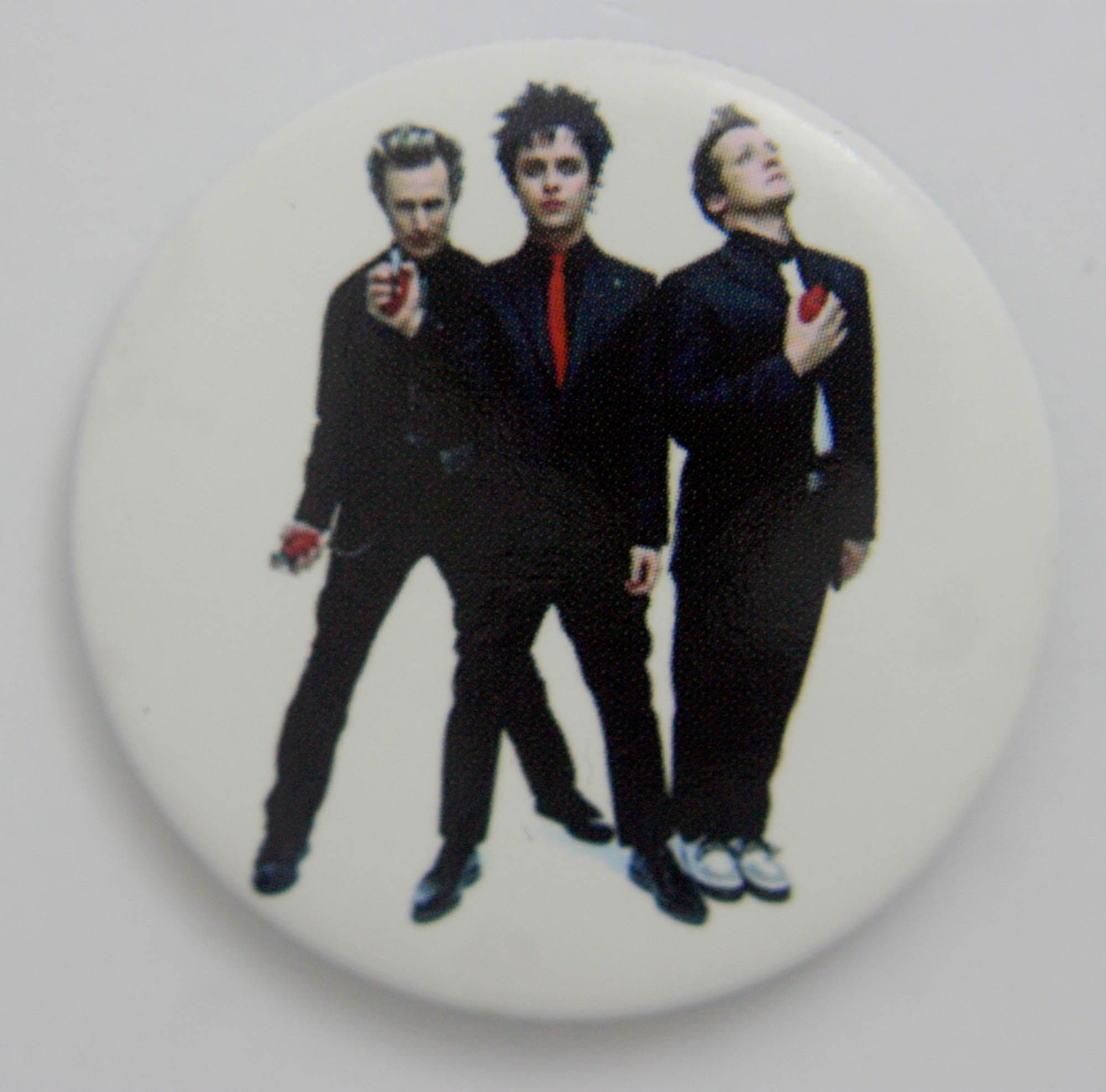 Green Day - 'Group White Background' Large Button Badge