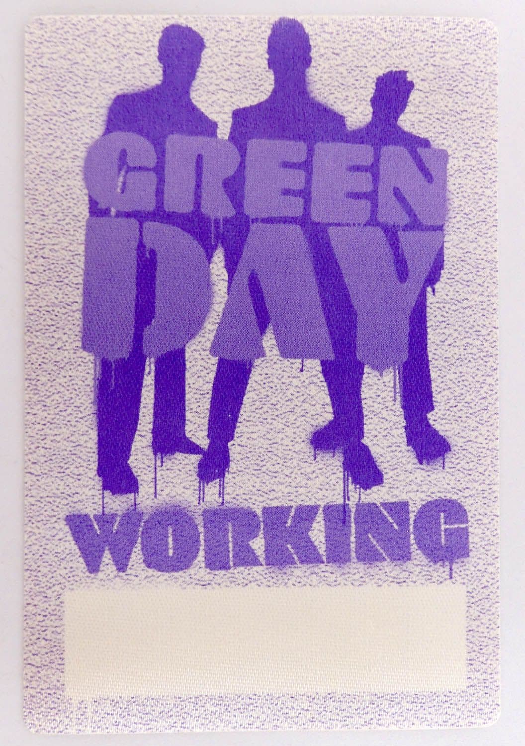 Green Day - 'The Pop Disaster Tour 2002' Purple Working Backstage Pass
