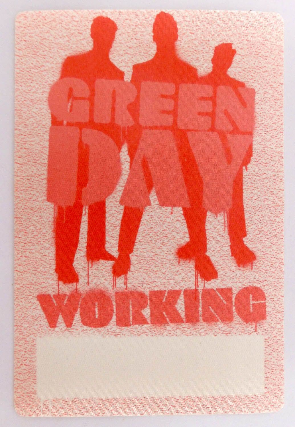 Green Day - 'The Pop Disaster Tour 2002' Red Working Backstage Pass