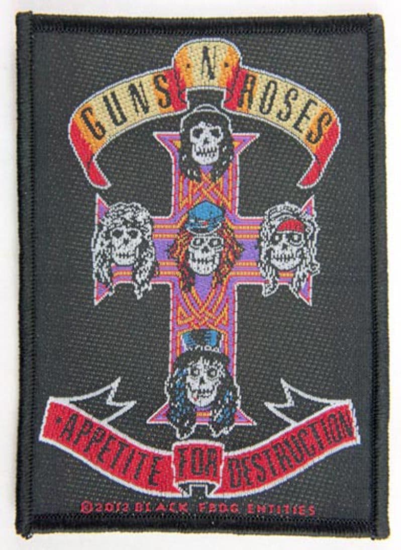 Guns N'Roses - 'Appetite Cross' Woven Patch