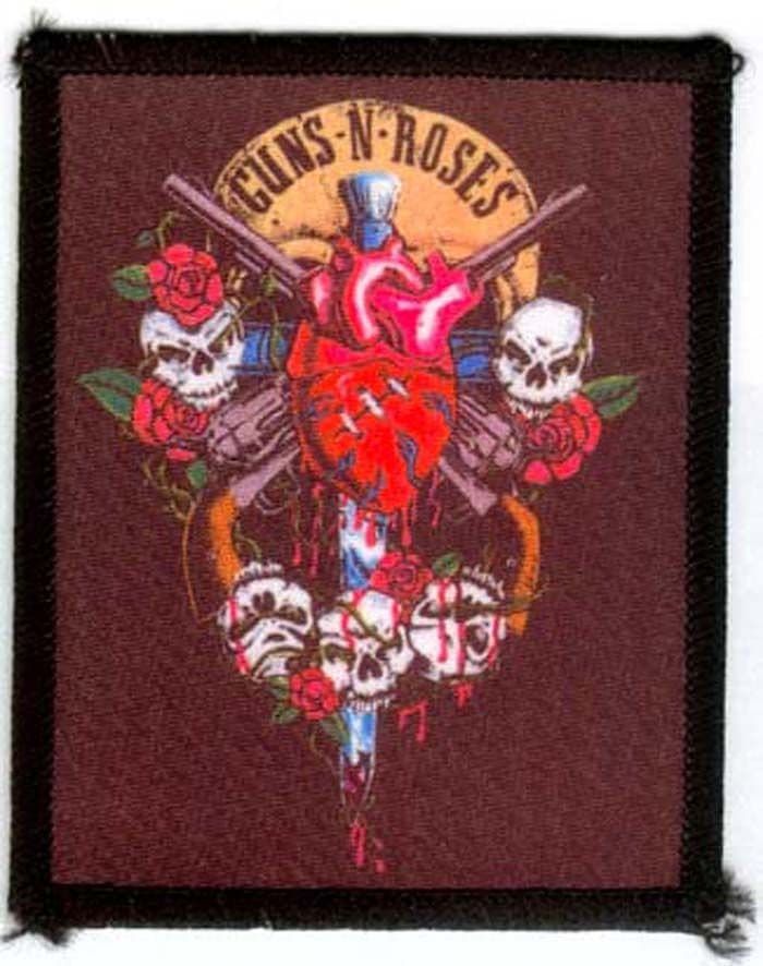 Guns N'Roses - 'Heart' Printed Patch