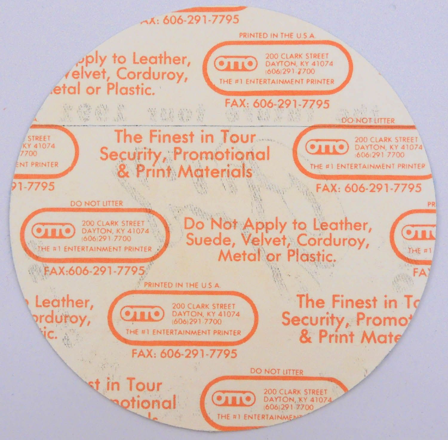 Guy 'The Future Tour 1991' OTTO Backstage Pass