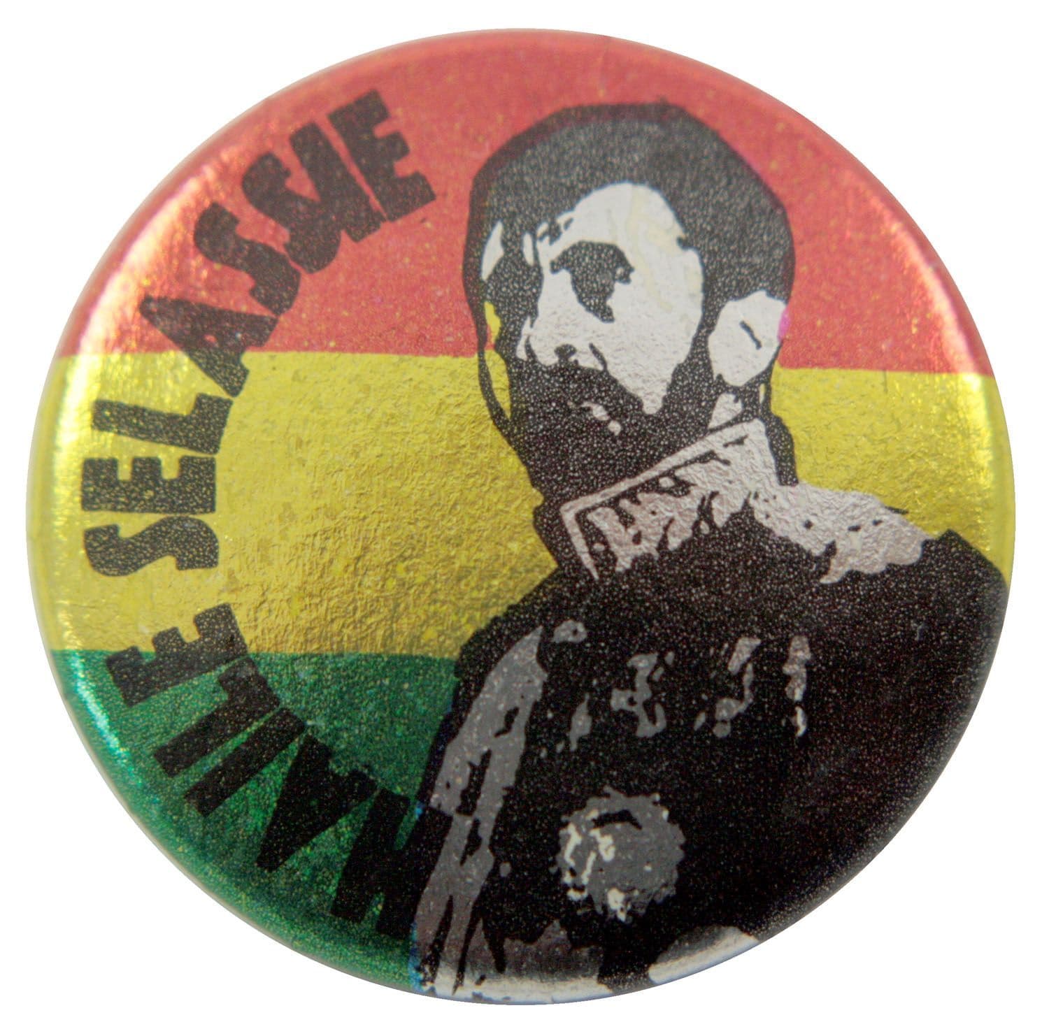 Haile Selassie - Foil Button Badge
