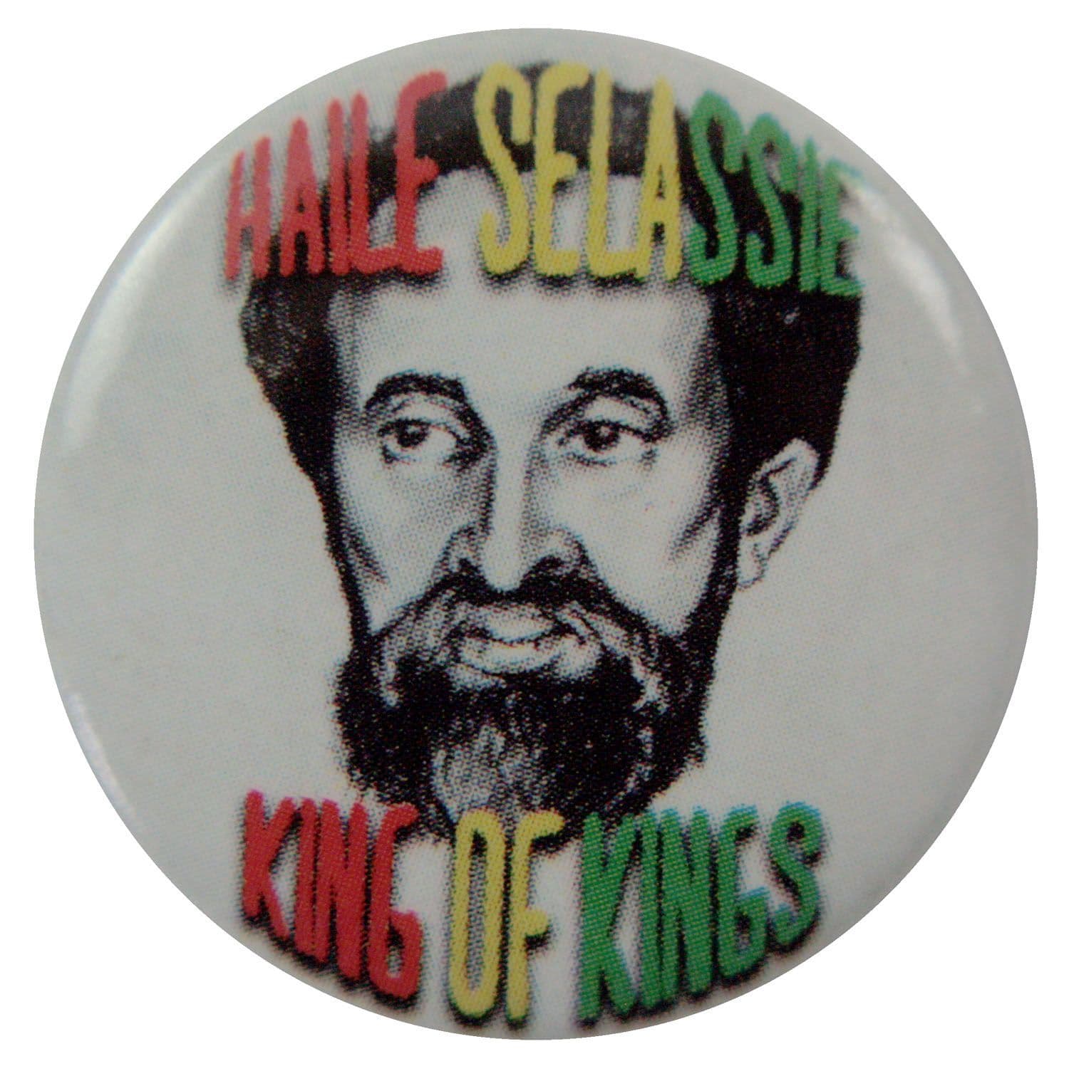 Haile Selassie - 'King of Kings' Button Badge