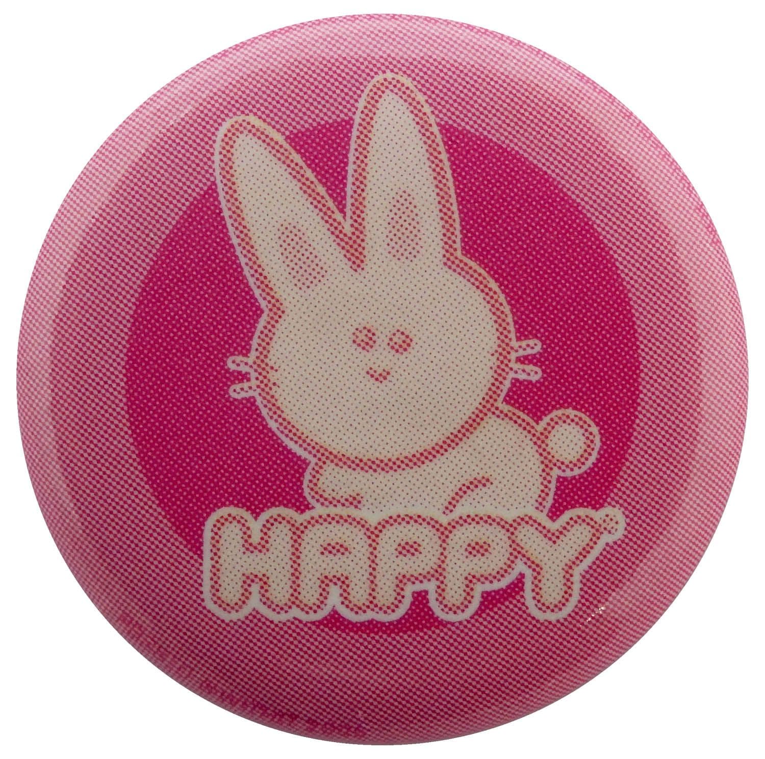 Happy Bunny - Slogan Button Badge
