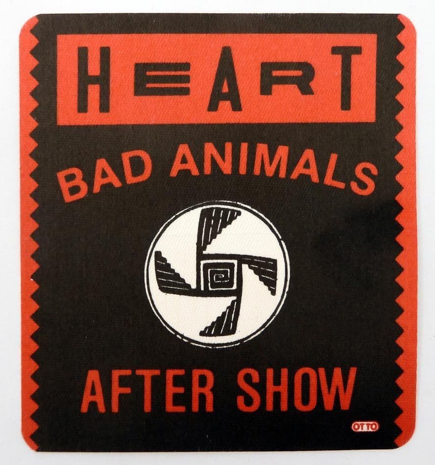 Heart - 'Bad Animals Tour 1988 After Show' Backstage Pass