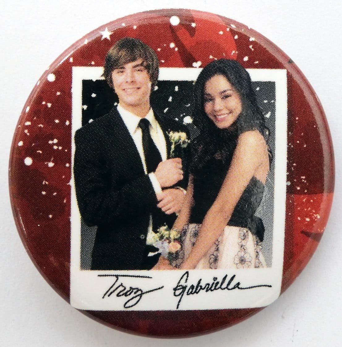 High School Musical - 'Troy & Gabriella' Large Button Badge