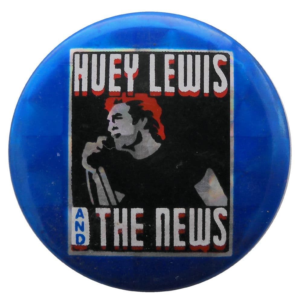 Huey Lewis and the News - 'Huey' Prismatic Button Badge