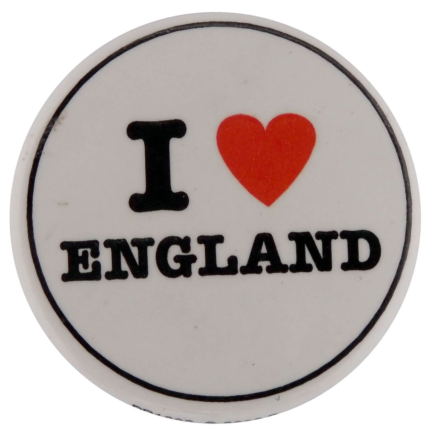 I Love England - Slogan Button Badge