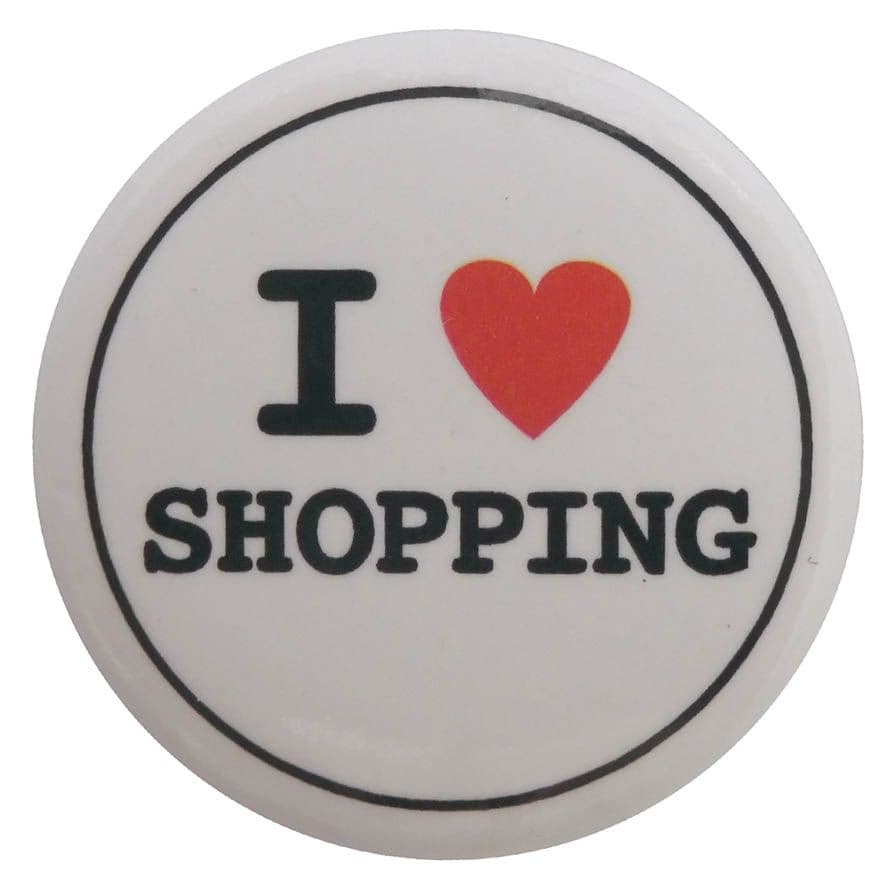 I Love Shopping - Button Badge